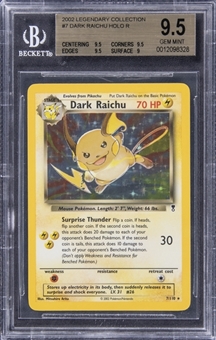 2002 Pokemon TCG Legendary Collection Holographic #7 Dark Raichu - BGS GEM MINT 9.5 - Pop 3